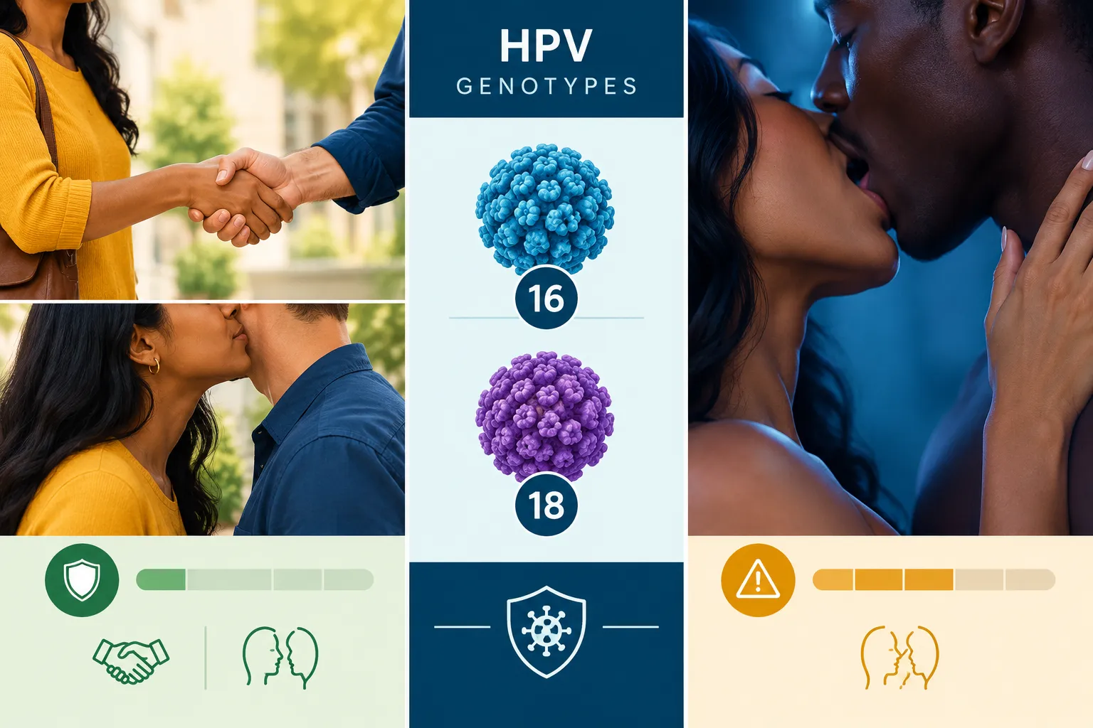 Does the type of HPV matter for kissing transmission?