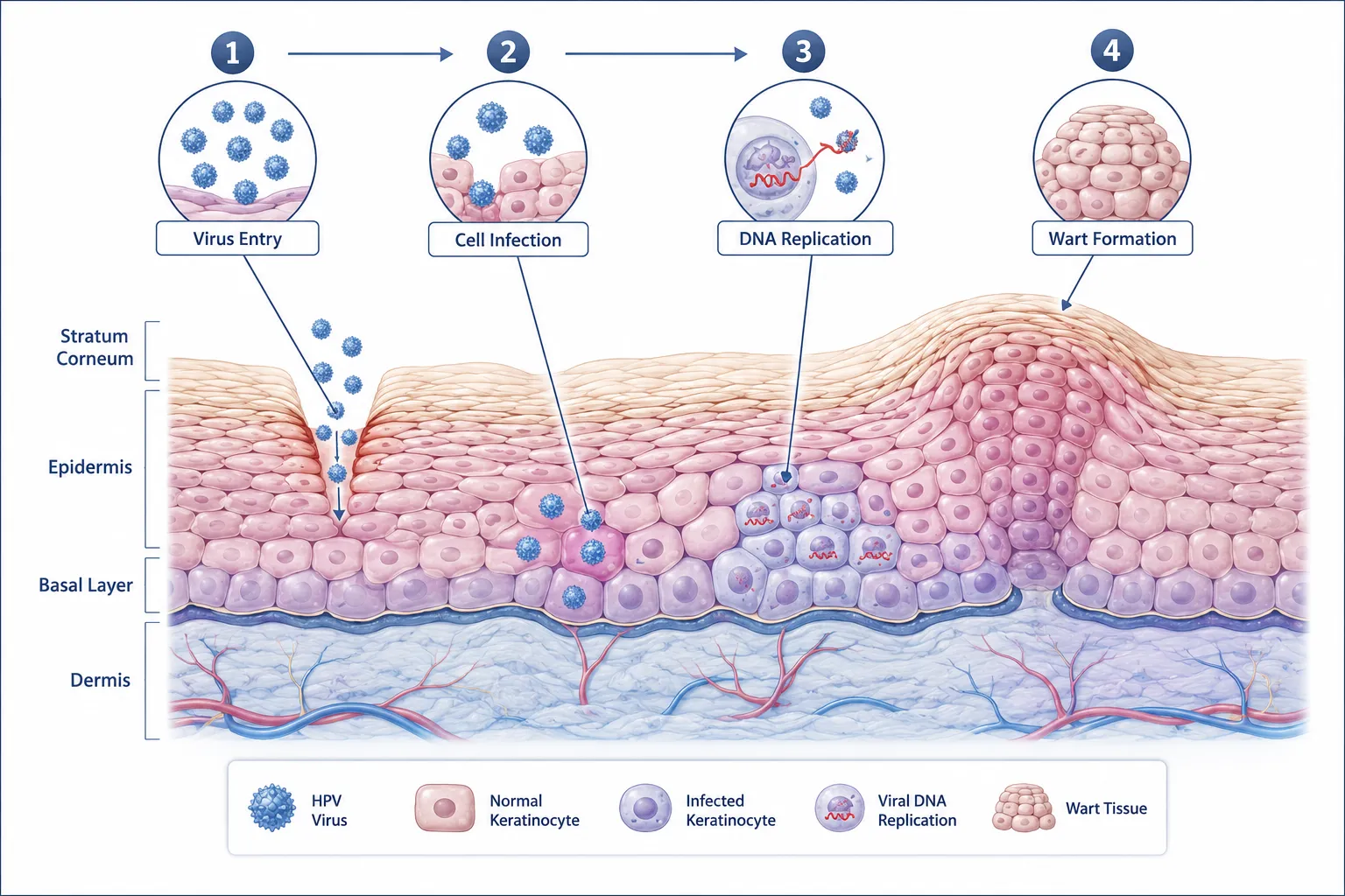 How HPV Causes Warts, and Why Most HPV Infections Don't