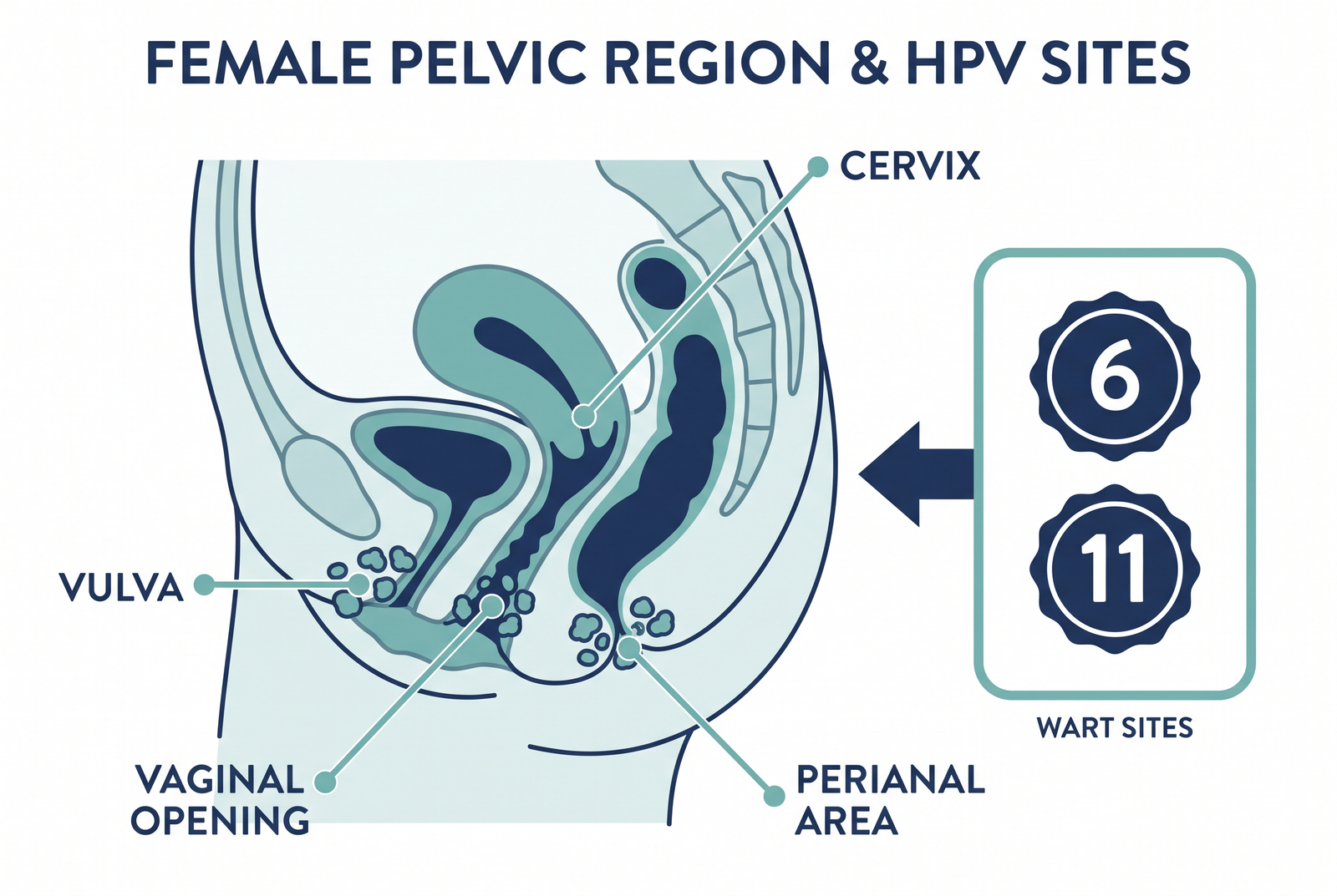 Where Do Genital Warts Appear in Women?